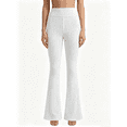 thumbnail image 1 of Busydd Women's Pants Fashion Solid Color Knit Ribbed Flare Yoga Pants Women Comfortable Stretchy Casual Pants for Women, 1 of 6