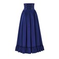 thumbnail image 1 of Busydd Womens Skirts Vintage Solid Color Pleated Medieval Renaissance Skirt High Waisted A-Line Maxi Skirts Tunic Gothic Skirt S, 1 of 2