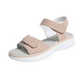 thumbnail image 1 of Busydd Women's Sandals Comfortable Open Toe Soft Sole Summer Sandals Trendy Hook-and-Loop Strap Shoes for Women 38, 1 of 9