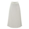thumbnail image 1 of Busydd Women's Skirts Fashion Solid Color Pleated Skirts for Women Casual Comfortable Fall Maxi Skirt M, 1 of 3