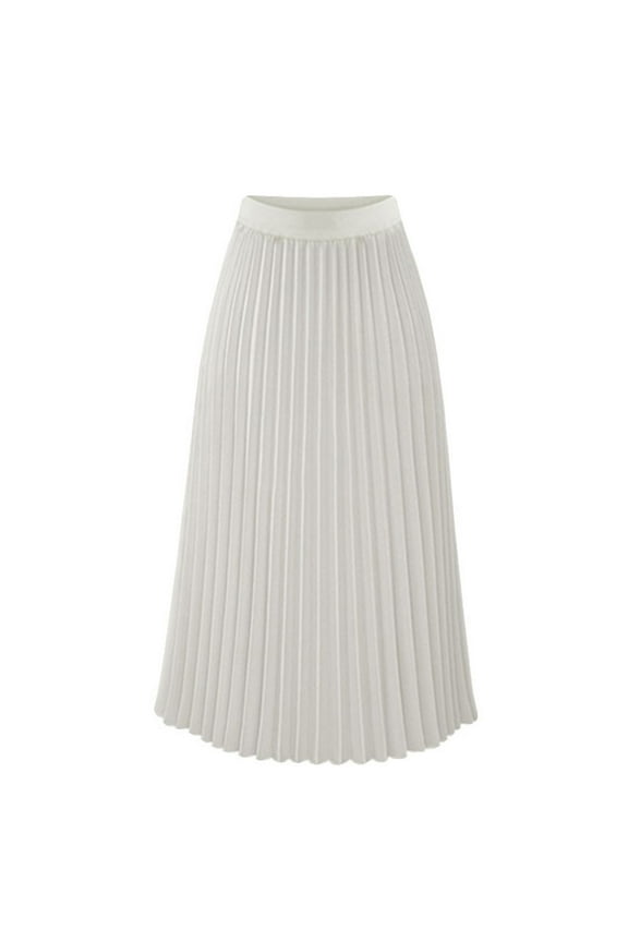 Women's Skirts Fashion Solid Color Pleated Skirts for Women Casual Comfortable Fall Maxi Skirt XL