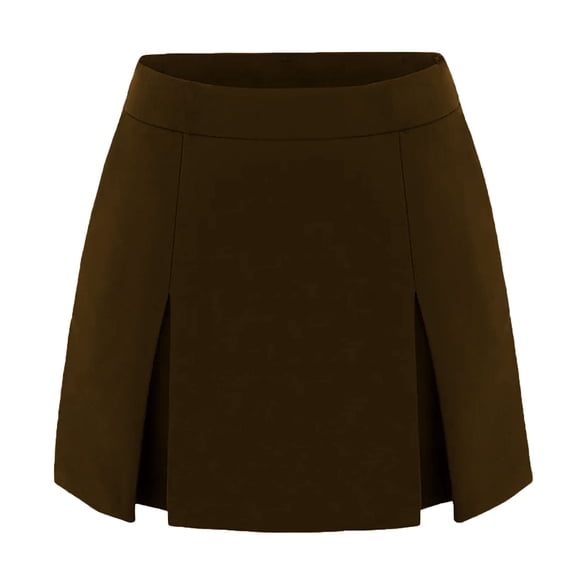 Busydd Women's Skirts Trendy Stretchy Solid Color Mini Skirts for Women Casual Zipper Summer Skirts for Women M
