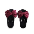 thumbnail image 1 of Busydd Women's Slippers with Large Bow Design Comfortable Warm Fuzzy House Slippers Slip on Closed Toe Indoor Bedroom Shoes 36, 1 of 6