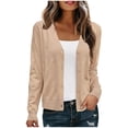 thumbnail image 1 of Busydd Women's Sweaters Trendy V Neck Solid Color Button Cardigan Sweaters for Women Casual Comfy Long Sleeve Women's Cardigans S, 1 of 6