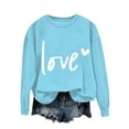 thumbnail image 1 of Busydd Women's Sweatshirts Fashion Love Heart Print Womens Tops Dressy Casual Loose Round Neck Long Sleeve Shirts for Women L, 1 of 4