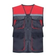 thumbnail image 1 of Busydd Women's Vest Fashion Colorblock Patchwork Fishing Vest Casual Sleeveless Cargo Hiking Vest with Pockets XL, 1 of 4