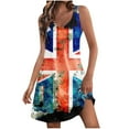 thumbnail image 1 of Busydd Womens 4th of July Dress Summer American Flag Graphic Sundresses Casual Independence Day Midi Dresses Crew Neck Beach Dress with Pockets, 1 of 6