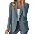 thumbnail image 1 of Busydd Womens Blazer Trendy Solid Color Lapel Button Suit Jackets for Women Dressy Long Sleeve Blazers for Women Comfy Womens Business Casual Clothing with Pockets, 1 of 6