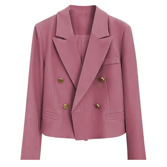 Busydd Womens Blazers for Work Casual Solid Color Long Sleeve Suit Blazers One Button Blazer Jacket Fashion Formal Office Dress Suit Jackets Fall Jackets for Women