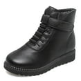 thumbnail image 1 of Busydd Womens Boots Fashion Casual Solid Color Booties for Women Comfortable Round Toe Ankle Boots Zipper Lace up Combat Boots, 1 of 8