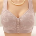 thumbnail image 1 of Busydd Womens Bras High Impact Sports Bra for Women Wide Straps V Neck Everyday Bra Comfy Seamless Bras No Underwire Solid Color Textured Front Closure Bralettes Plus Size Bras for Women, 1 of 4