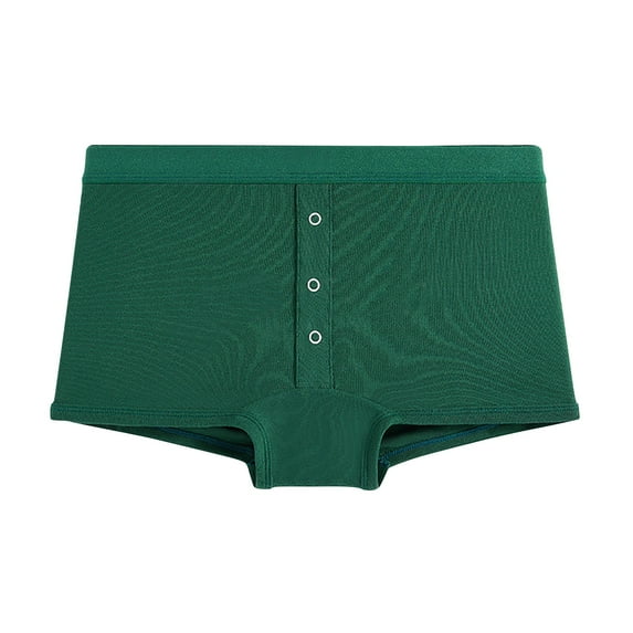 Busydd Womens Cotton Underwear Comfortable Period Underwear for Women Solid Color Breathable Boxer Briefs Mid Rise Full Coverage Seamless Panties for Women