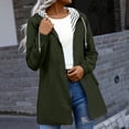 thumbnail image 1 of Busydd Womens Fall Jackets Solid Color Long Sleeve Zip up Hoodie Trendy Outdoor Waterproof Jackets for Women with Pockets 5XL, 1 of 7