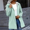 thumbnail image 1 of Busydd Womens Fall Jackets Solid Color Long Sleeve Zip up Hoodie Trendy Outdoor Waterproof Jackets for Women with Pockets 5XL, 1 of 7