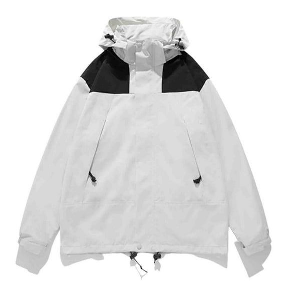 Busydd Womens Fall Jackets Zip Up Hooded Windbreaker Jacket Casual Lightweight Windproof Rain Coats Plus Size Rain Jacket with Pockets XS-3XL