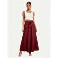 thumbnail image 1 of Busydd Womens Linen Skirt Casual Flowy Adjustable Waisted Maxi Skirt Fashion Solid Color Drawstring Long Skirts for Women with Pockets L, 1 of 7
