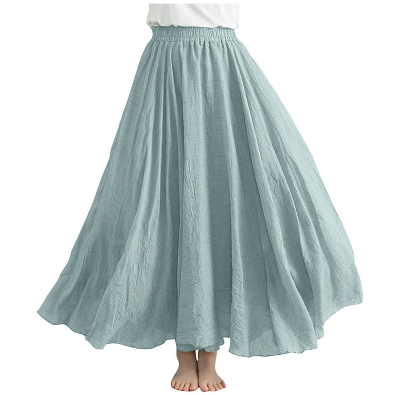 Dark Khaki High Waisted Maxi Linen Skirt 277001# Dark Khaki High Waisted Maxi Linen Skirt 277001#