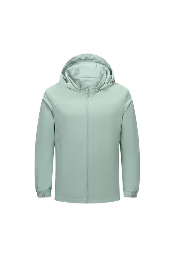 Womens and Mens Couples Fall Jackets Solid Color Windbreaker Jacket Windproof Winter Coats with Hooded Fashion Solid Color Hiking Mountain Jackets Plus Size Rain Jacket S-4XL