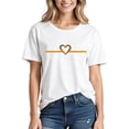 thumbnail image 1 of Busydd Womens Pride Shirt Love Heart Rainbow Flag Graphic Tees for Women Summer Casual Fashion Short Sleeve Round Neck Cotton T Shirts for Women M, 1 of 3