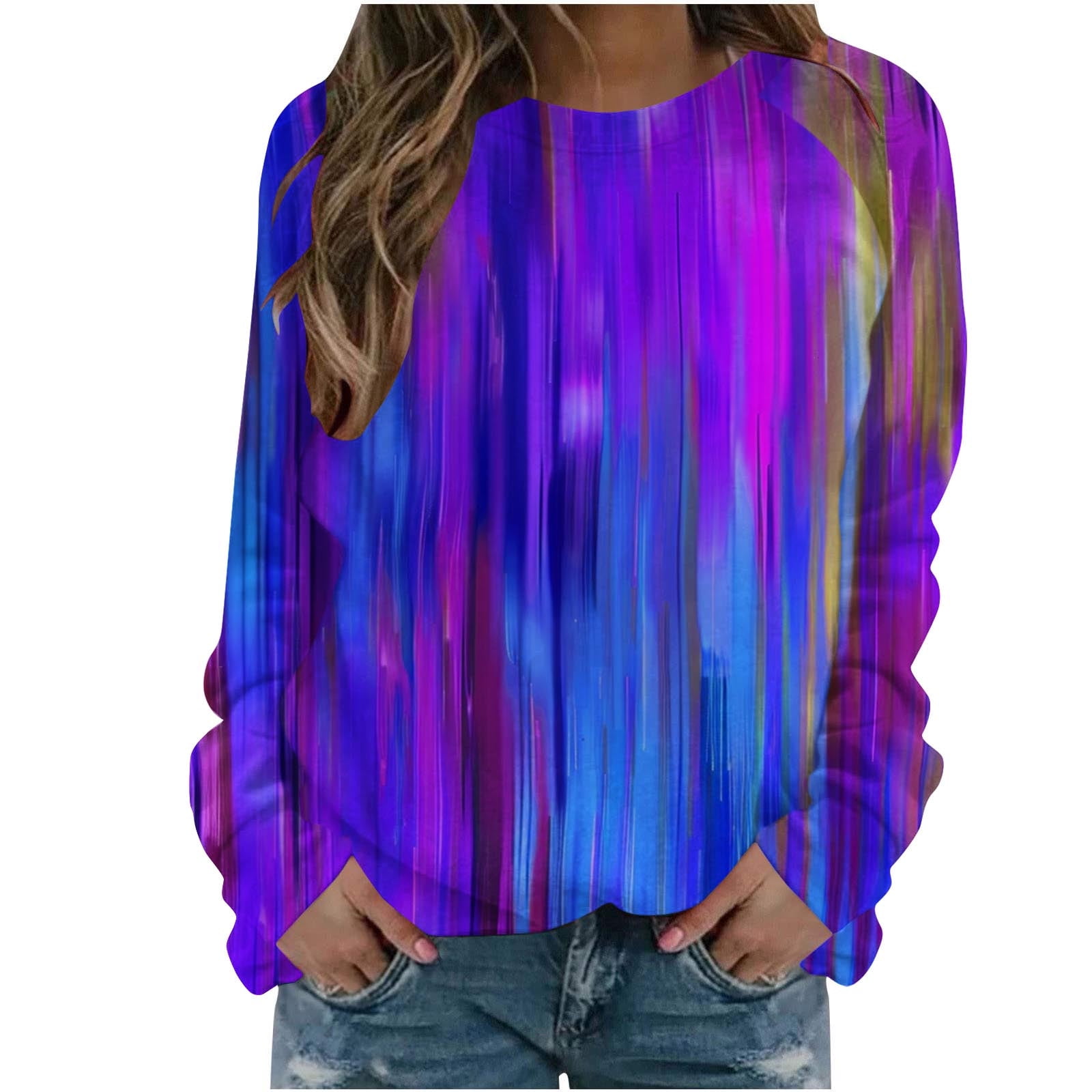 ToBeInStyle Women's Long Sleeve Fleece Crewneck Sweatshirt - "LOVE" Graphic, Pullover, Cozy