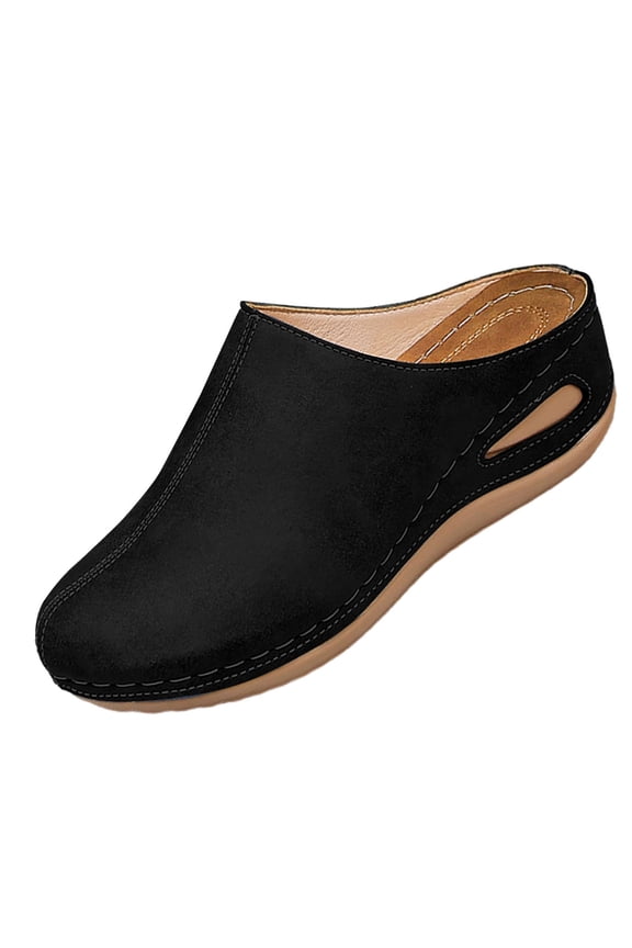 Womens Sandals Comfortable Casual Wedge Slides for Women Slip on Closed Toe Summer Slippers 36