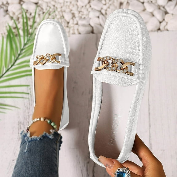 Busydd Womens Shoes Fall Fashion Versatile Low Heel Slip on Shoes Women Solid Color Round Toe Women Footwear 8.5