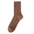 thumbnail image 1 of Busydd Womens Socks Casual Solid Color Ribbed Mid Calf Cotton Socks for Women Trendy Gifts for Women, 1 of 3