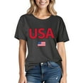 thumbnail image 1 of Busydd Womens Summer Tops 4th of July Graphic Tees American Flag Print Independence Day T Shirts for Women Casual Short Sleeve Round Neck Cotton T-Shirts S, 1 of 5