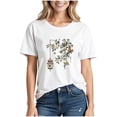 thumbnail image 1 of Busydd Womens Summer Tops Fashion Heart Star Graphic Tees Casual Round Neck Short Sleeve Going Out Tops Comfy Breathable Cotton T Shirts for Women S, 1 of 4