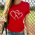 thumbnail image 1 of Busydd Womens Summer Tops Floral Plus Size Tops Short Sleeve Crewneck Shirts Soft Fashion Cute Blouses Loose Fit Basic Tees Casual Dressy Tops for Women, 1 of 8