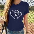 thumbnail image 1 of Busydd Womens Summer Tops Floral Plus Size Tops Short Sleeve Crewneck Shirts Soft Fashion Cute Blouses Loose Fit Basic Tees Casual Dressy Tops for Women, 1 of 7