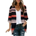 thumbnail image 1 of Busydd Womens Summer Tops Hawaiian Floral Print Puff Sleeve Kimono Coverups Fasion Casual 3/4 Sleeve Cardigan Blouses Flowy Loose Beach Vacation Chiffon Cardigan Tops, 1 of 5