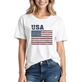 thumbnail image 1 of Busydd Womens Summer Tops Independence Day T Shirts for Women Casual Short Sleeve Round Neck Graphic Tees 4th of July USA Patriotic Tops Comfy Cotton Tee Shirts S, 1 of 3