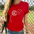 thumbnail image 1 of Busydd Womens Summer Tops Short Sleeve Crewneck Casual Dressy Tops Shirts Soft Fashion Floral Printed Blouses Loose Fit Basic Tops Tees, 1 of 8