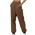 thumbnail image 1 of Busydd Womens Sweatpants Elastic Waist Joggers Workout Pants Solid Color Straight Leg Sweatpants Casual Baggy Wide Leg Pants for Women with Pockets, 1 of 5