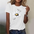 thumbnail image 1 of Busydd Womens T Shirts Crew Neck Short Sleeve Graphic Tees Casual Basic Summer Print T Shirts for Women M, 1 of 6