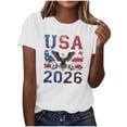 thumbnail image 1 of Busydd Womens T Shirts Trendy Crew Neck Soccer Graphic Tees Casual Summer Versatile Short Sleeve Going Out Tops L, 1 of 7