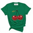 thumbnail image 1 of Busydd Womens Tops Stylish Cherries Graphic Tee Shirts Round Neck Short Sleeve Summer Tops Regular Casual T-Shirts for Women, 1 of 4