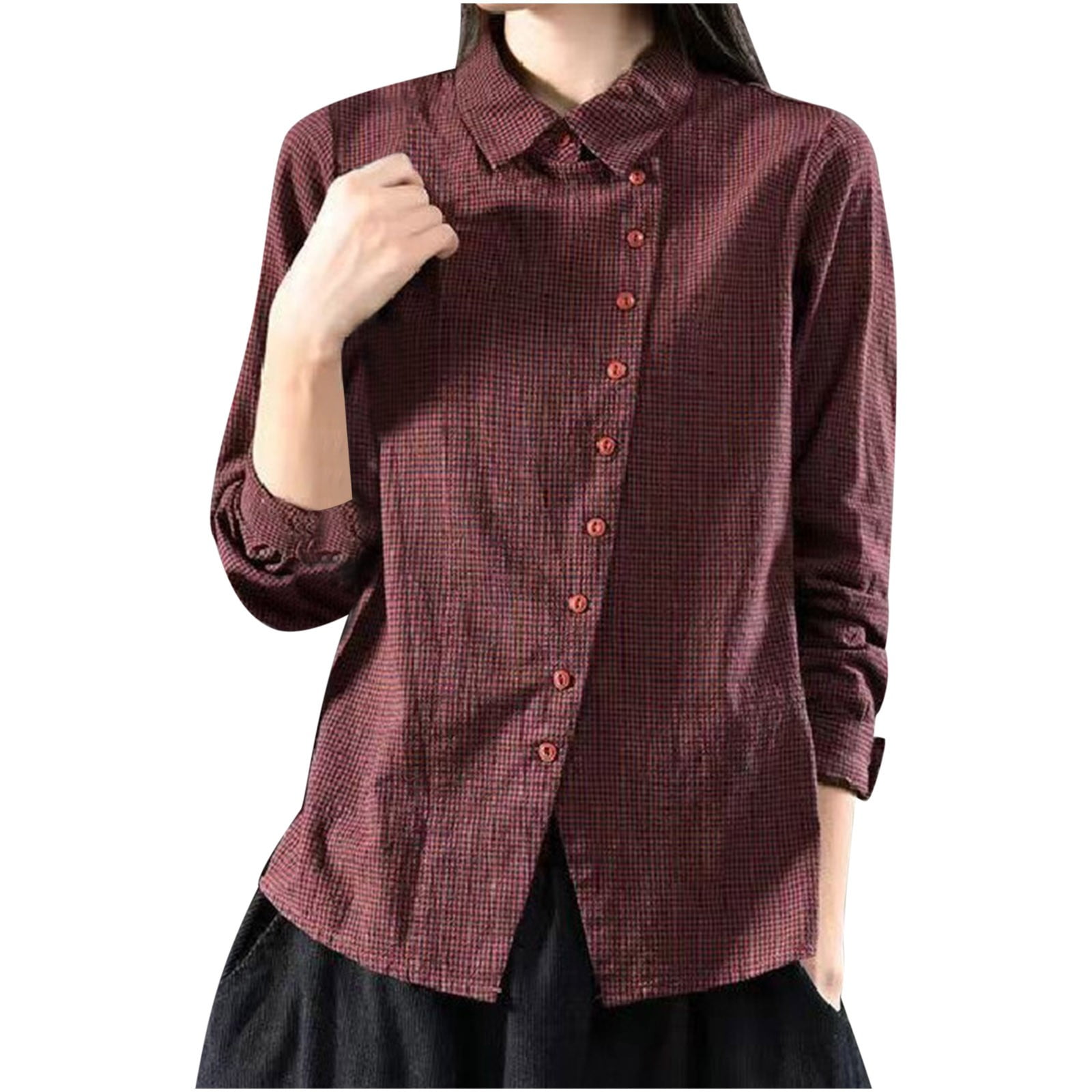 Fashion Striped Patchwork Turndown Collar Blouses Fashion Striped Patchwork Turndown Collar Blouses