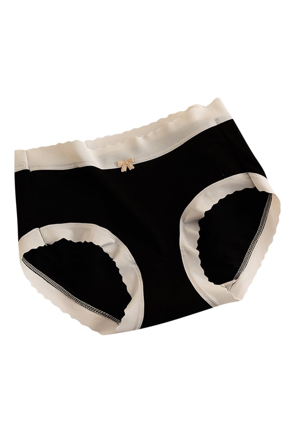 Womens Underwear Mid Rise Panties Color Block Full Coverage Underwear Smooth Soft Hipster Bikini Briefs Breathable Fashion Comfy Panties Ladies No Show Seamless Underwear