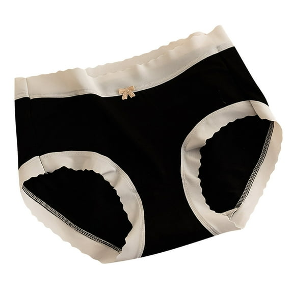 Busydd Womens Underwear Mid Rise Panties Color Block Full Coverage Underwear Smooth Soft Hipster Bikini Briefs Breathable Fashion Comfy Panties Ladies No Show Seamless Underwear