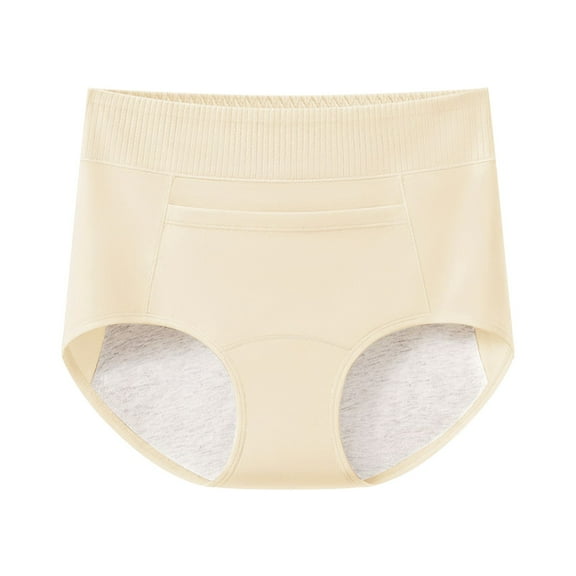 Busydd Womens Underwear with Pocket Stretch Period Underwear for Women High Waisted Seamless Underwear for Women Breathable Soft No Show Panties