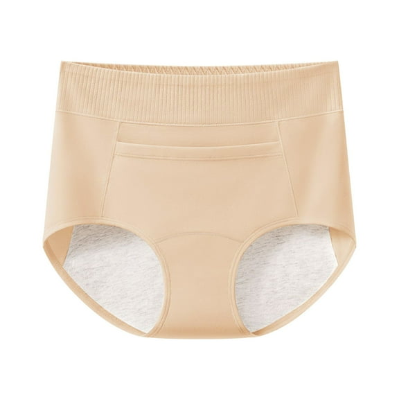Busydd Womens Underwear with Pocket Stretch Period Underwear for Women High Waisted Seamless Underwear for Women Breathable Soft No Show Panties