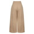 thumbnail image 1 of Busydd Womens Wide Leg Pants,Loose Fit Elastic Waist Yoga Sweatpants,High Waist Solid Color Lounge Pants,Comfy Full Length Trousers with Pockets,Casual Stylish Work Office Dress Pants, 1 of 7