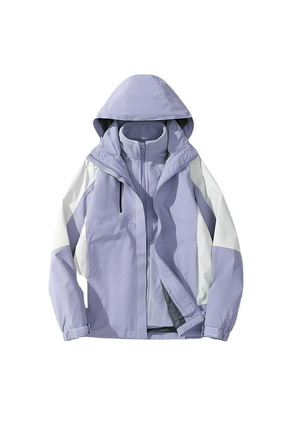 Womens Winter Coats Fashion Warm Windproof Puffer Jacket Coat Casual Detachable Hooded Zip Jacket Coats Plus Size Winter Coats for Women S-4XL