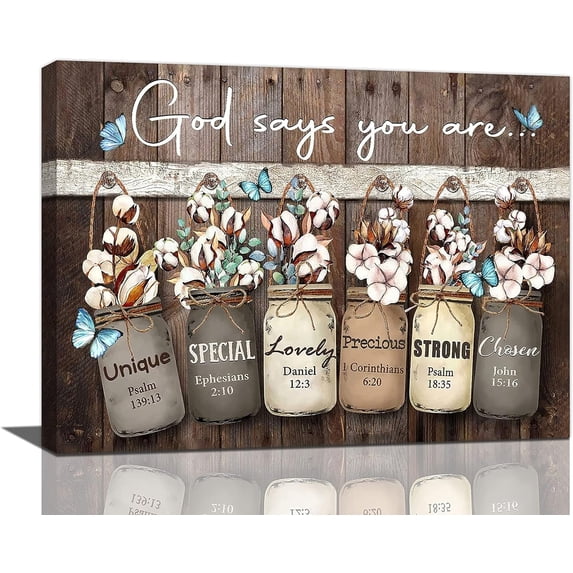 Busyhead Cotton Flowers 16"x12" Framed Canvas Art Prints