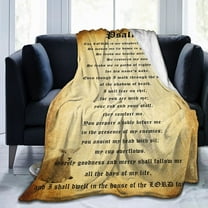 Busyhead Psalm23 Plush Throw Blanket, 50” x 60”
