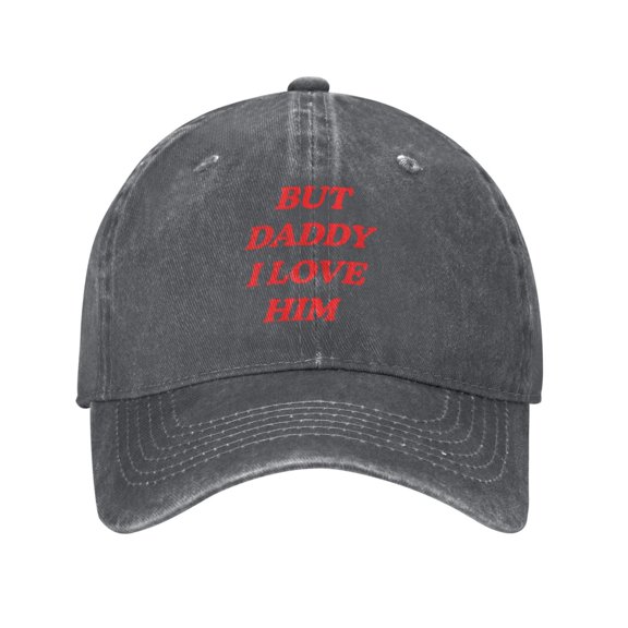 But Daddy I Love Him Unisex Adult Washed Denim Cotton Sport Outdoor Baseball Cap Adjustable Cowboy Baseball Hat