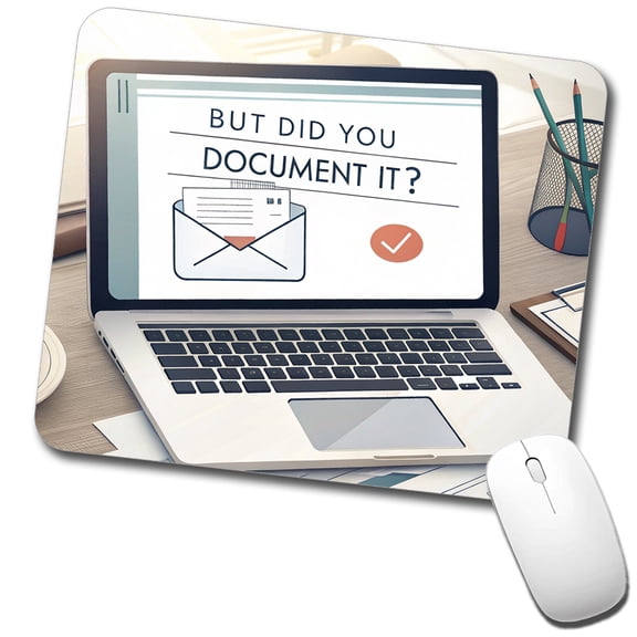 But Did You Document It Laptop Email Funny Mouse Pad Low Profile Gaming Mat