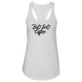 thumbnail image 1 of But First Coffee Cursive Script Tank Women -Image by Shutterstock, Female Medium, 1 of 4